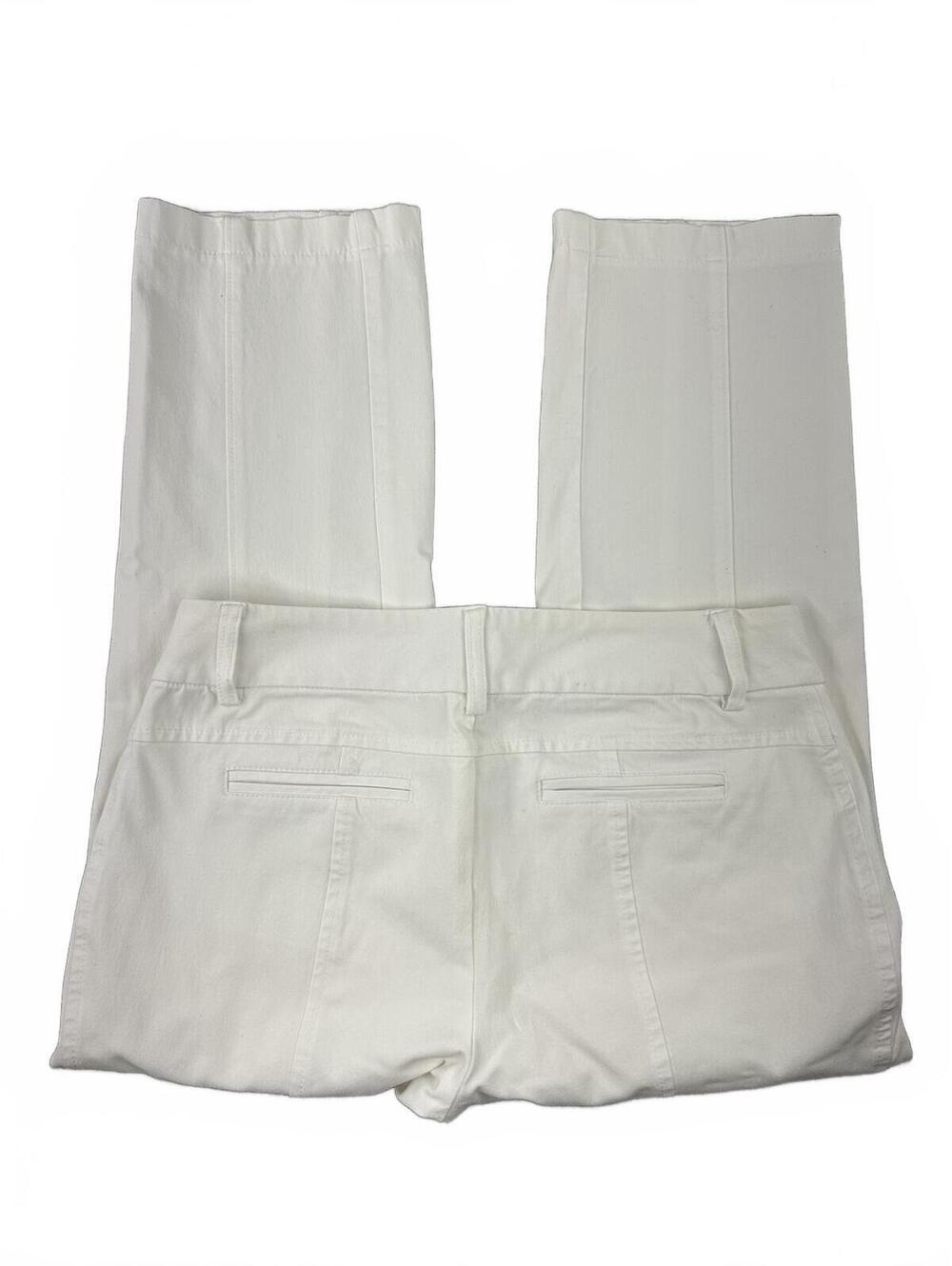 INC International Concepts Cream Stretch Cropped Trouser Pants Y2K Minimalist